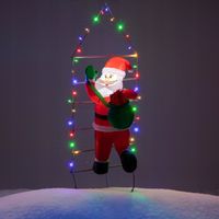 MIKOŁAJ nadmuchiwany drabina ŚWIECĄCY DUŻY pompowany LED 150 cm JUMIhome