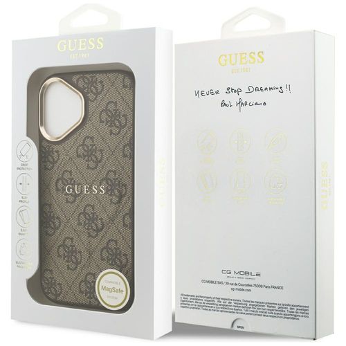 etui guess 4g pu classic logo magsafe do iphone 17 brązowy na Arena.pl