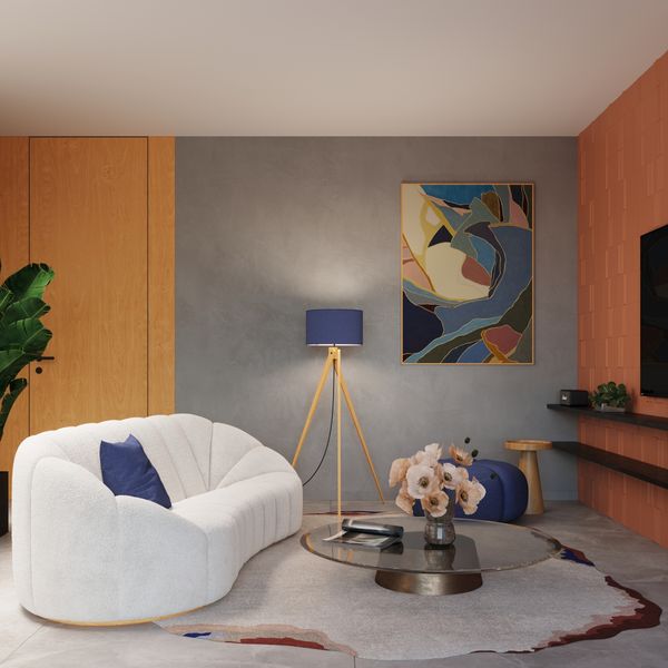 Lampa podłogowa NATT granat zdjęcie 12