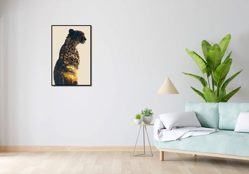 Plakat 53x81cm Gepard Duch Sawanny na Arena.pl