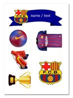 Wydruk cukrowy na tort A5 Barcelona napis DIY