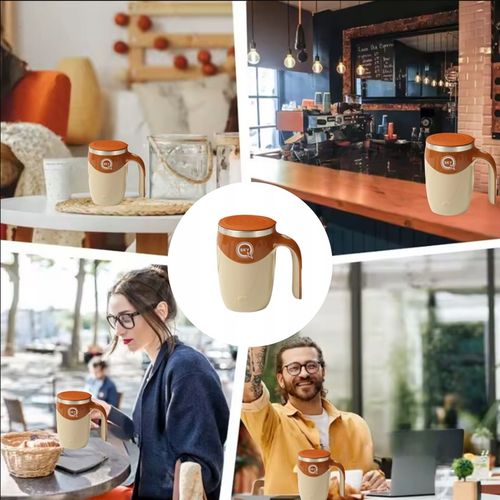 AUTOMATYCZNY KUBEK TERMICZNY 380 ML MAGNETYCZNE MIESZADŁO USB DLA KAWOSZY na Arena.pl