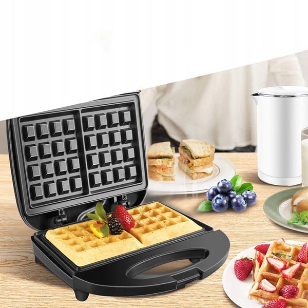 Gofrownica MINI WAFFLE MAKER 750 W black zdjęcie 10
