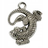 Zawieszka JASZCZURKA 25x25mm platyna 1szt