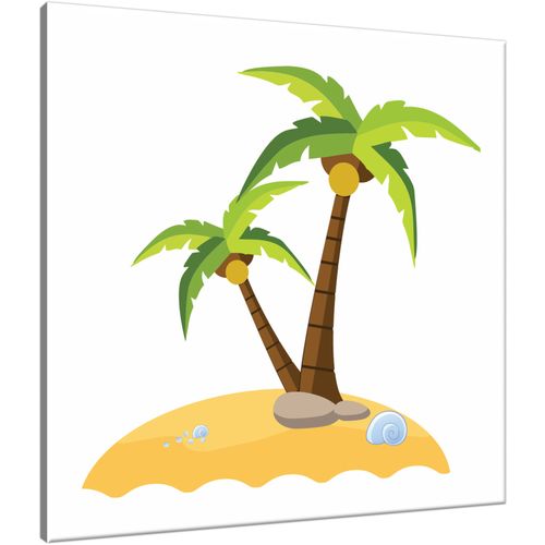 Obraz Płótno 40X40 Wyspa Z Palmami na Arena.pl