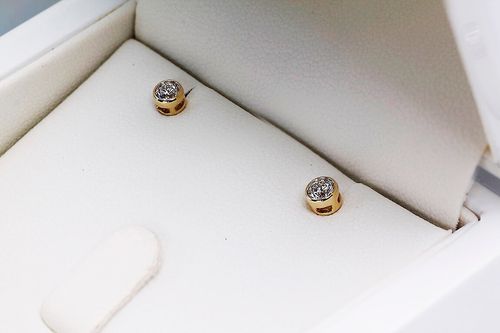 Złote kolczyki KXD4897 - Diament na Arena.pl