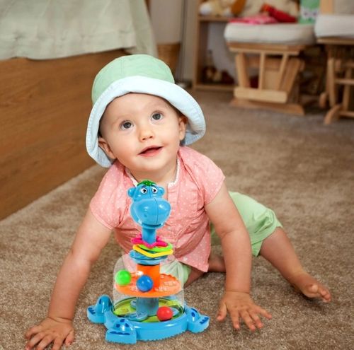 BĄCZEK INTERAKTYWNY SPINNER HIPCIO KARUZELKA Z KULECZKAMI DZIECI NA ROCZEK na Arena.pl