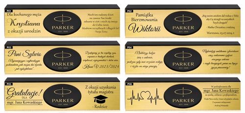 ZŁOTY DŁUGOPIS PARKER JOTTER CZARNY 24 KARATY + PUDEŁKO Z DEDYKACJĄ GRAWER na Arena.pl