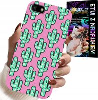 ETUI DO HUAWEI Y5 2018 - KAKTUSY, KAKTUS NA RÓŻOWYM TLE + FOLIA