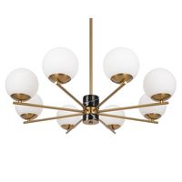Żyrandol do salonu Marble MOD187PL-08BS Maytoni kuliste klosze mosiądz