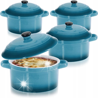 FOREMKI CERAMICZNE DO DESERÓW MISECZKI SUFLETU CREME BRULEE ŻAROODPORNE x4