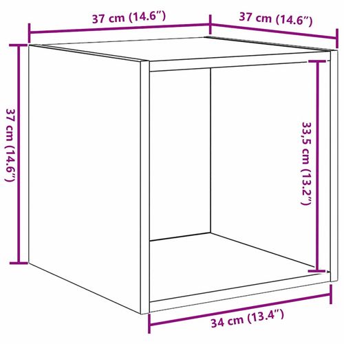 Szafka ścienna z półką 2 pcs Czarny Dąb 37 x 37 x 37 cm na Arena.pl