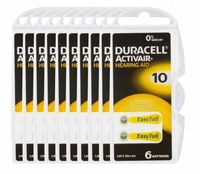 60x BATERIE SŁUCHOWE PR70 DURACELL ACTIVAIR 10