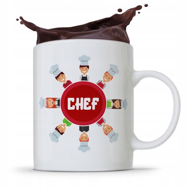 Kubek Prezent Dla Kucharza Kucharki Chef Z Nadrukiem Ze Zdjęciem zdjęcie 1