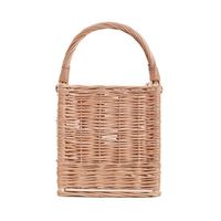 Wiklinowy Kosz na Drewno Kominkowe 40x28 H30/46 cm