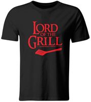 KOSZULKA LORD OF THE GRILL. ŚMIESZNY PREZENT, CZARNA, ROZ. L