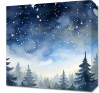 Obraz 40x40cm Tajemniczy Las o Zmierzchu