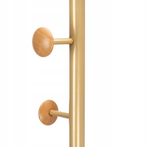 WIESZAK STOJĄCY STOJAK PODŁOGOWY NA UBRANIA KURTKI METALOWY ZŁOTY na Arena.pl