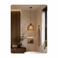 Lustro łazienkowe z podświetleniem LED 80x60 cm bezramowe antypara 3 barwy