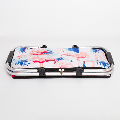 Kosz Termiczny 30L Składany Na Piknik I Zakupy - Wzór Różowy Flaming na Arena.pl