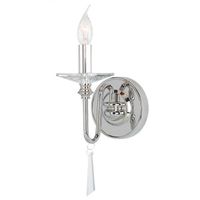 Kinkiet ścienny crystals Finsbury Park FP1-POL-NICKEL Elstead nikiel biały