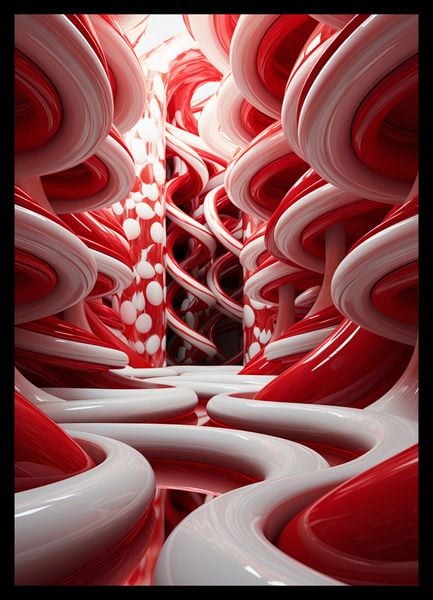 Plakat 29,7x42cm Czerwone Wiry zdjęcie 2