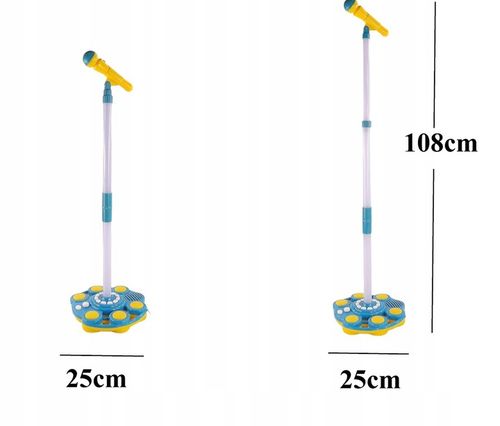 MIKROFON STOJĄCY DLA DZIECI ZE STATYWEM KARAOKE MP3 GŁOŚNIK na Arena.pl