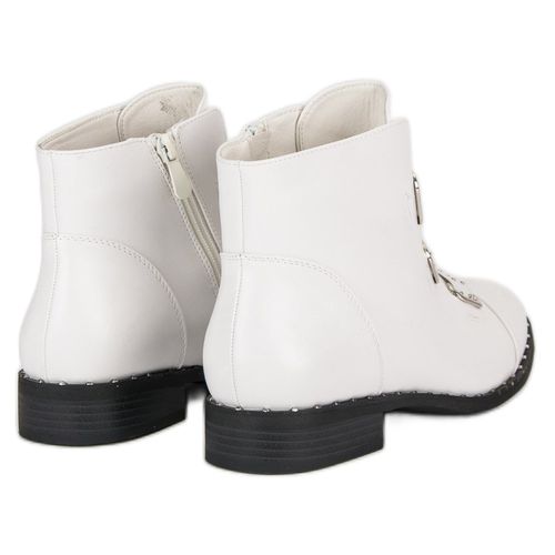 Białe botki na suwak r.36 na Arena.pl