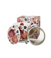 Kubek z Zaparzaczem 510 ml do Kawy Herbaty Kubek PORCELANOWY na Stopce