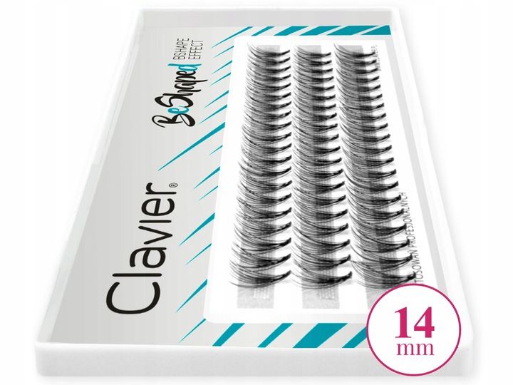 Kępki Rzęs CLAVIER BeShaped 14mm – skręt B zdjęcie 3