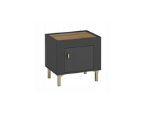 Nowoczesny Stolik Nocny 48 cm Czarny ROSA DL 3 kolory