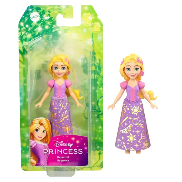Disney Princess Mini Księżniczka Laleczka Roszpunka Kwiaty we włosach 9 cm zdjęcie 2