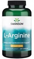 L-ARGININA 500 masa mięśniowa LIBIDO 200k SWANSON