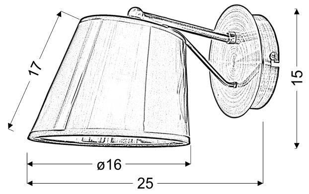 Cortez kinkiet 1x40W E14 chrom zdjęcie 2
