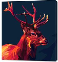 Obraz 90x100cm Jeleń w Geometrii