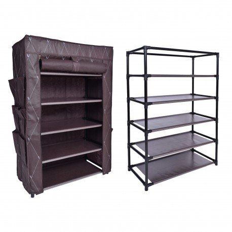 Szafka tekstylna na obuwie Vitto - brąz zdjęcie 4