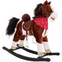 ŚPIEWAJĄCY KOŃ NA BIEGUNACH 74cm DUŻY BUJANY KONIK