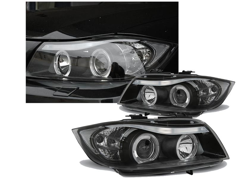 Lampy Reflektory BMW E90 E91 2005 -2008 Ringi LED Oświetl swoją drogę zdjęcie 3