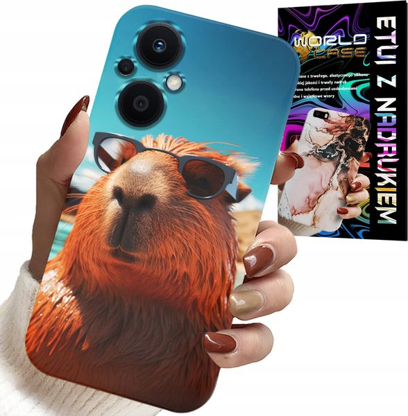 ETUI DO OPPO RENO7 LITE 5G - SŁODKA KAPIBARA, CAPIBARA CASE + SZKŁO zdjęcie 1