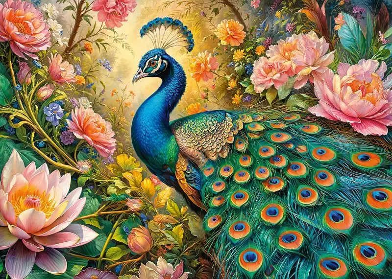 Puzzle 1000 elementów. Pawi Raj 30929 zdjęcie 3