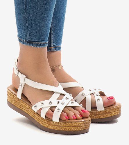 Białe sandały espadryle na platformie 314-2B 36 na Arena.pl