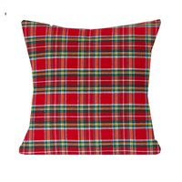 Poszewka Świąteczna czerwona krata złota nitka Poduszka 30x60