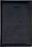 KALENDARZ A4 2026 DZIENNY książkowy TERMINARZ Planer z grawerem z imieniem