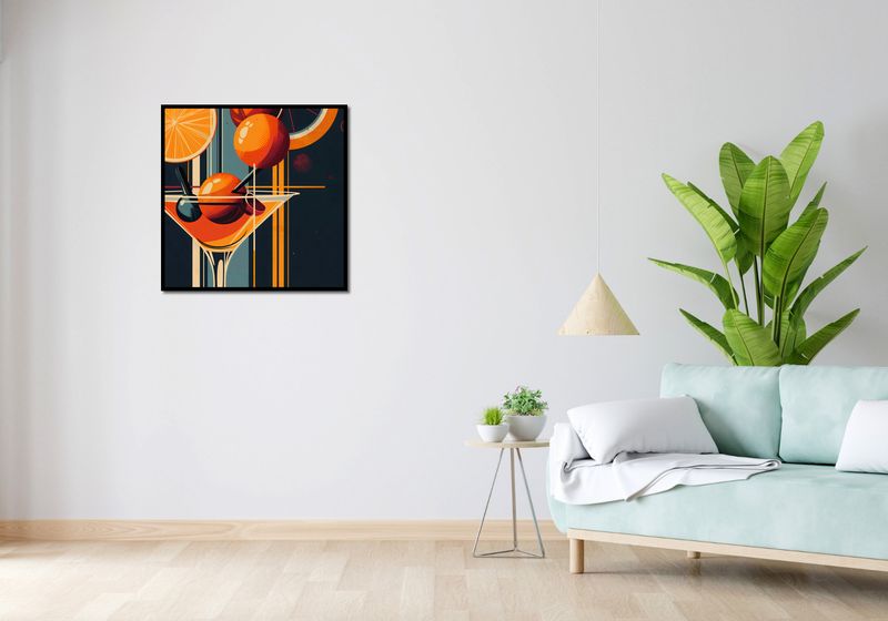 Plakat 70x70cm Koktajl w Stylu zdjęcie 4
