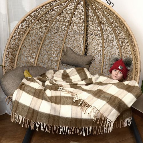 Koc Wełniany 150X200 Krata 18745 na Arena.pl