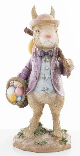 FIGURKA - WIELKANOCNY ZAJĄC KRÓLIK Z PISANKAMI II na Arena.pl