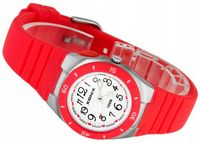 Zegarek Sportowy Czerwony Dla dziewczynki Wodoszczelny Antyalergiczny Analo