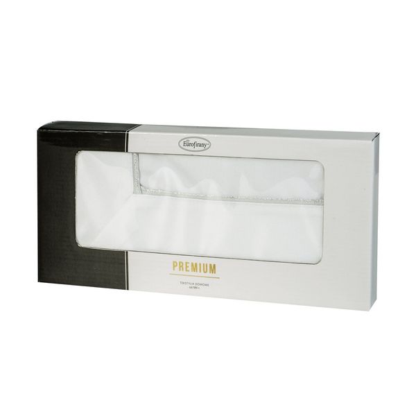 Bieżnik z lamówką ADELE 40x180 biały zdjęcie 3