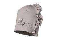 Jamiks Katrina organic czapka dla dziewczynki falbanki beżowa 50-52