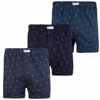 Bokserki Męskie Luźne Bawełniane 100% Gładkie KLASYCZNE KOLOROWE MORAJ - XL